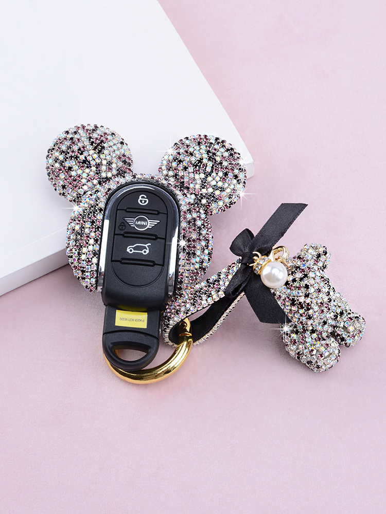 MINI钥匙壳f55f56镶钻创意个性