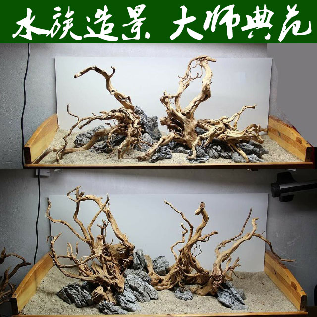 杜鹃根造景套餐 沉木水草鱼缸青龙石鱼缸水族箱造景水草鱼缸