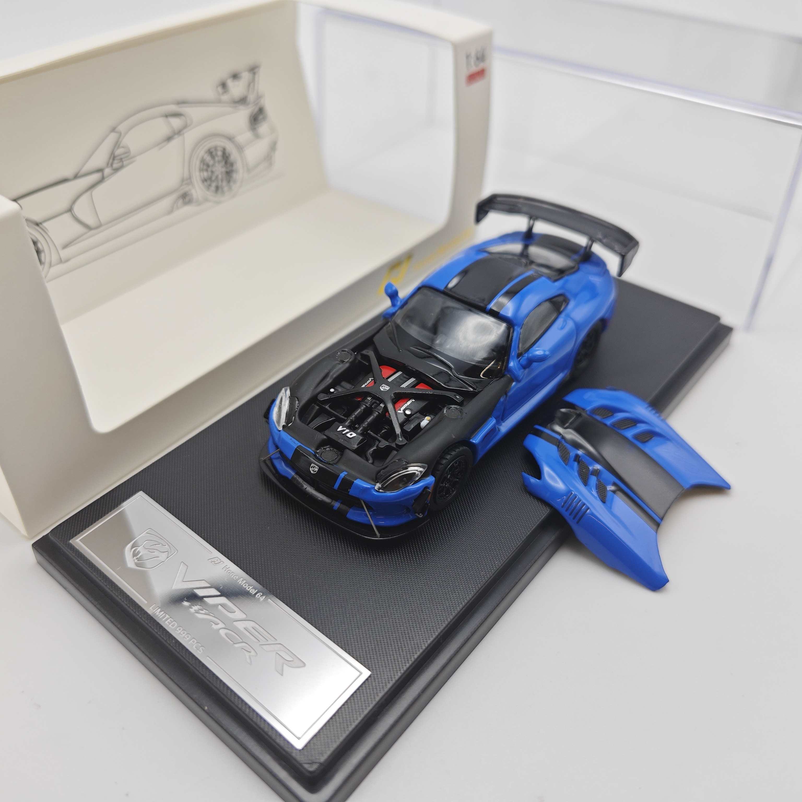 Hone Model 1:64道奇蝰蛇Viper ACR磁吸开盖版合金仿真汽车模型