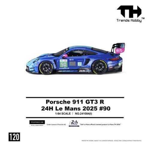 TH 1:64 保时捷 911 GT3 R 2025勒芒 LMGT3 合金汽车模型跑车赛车