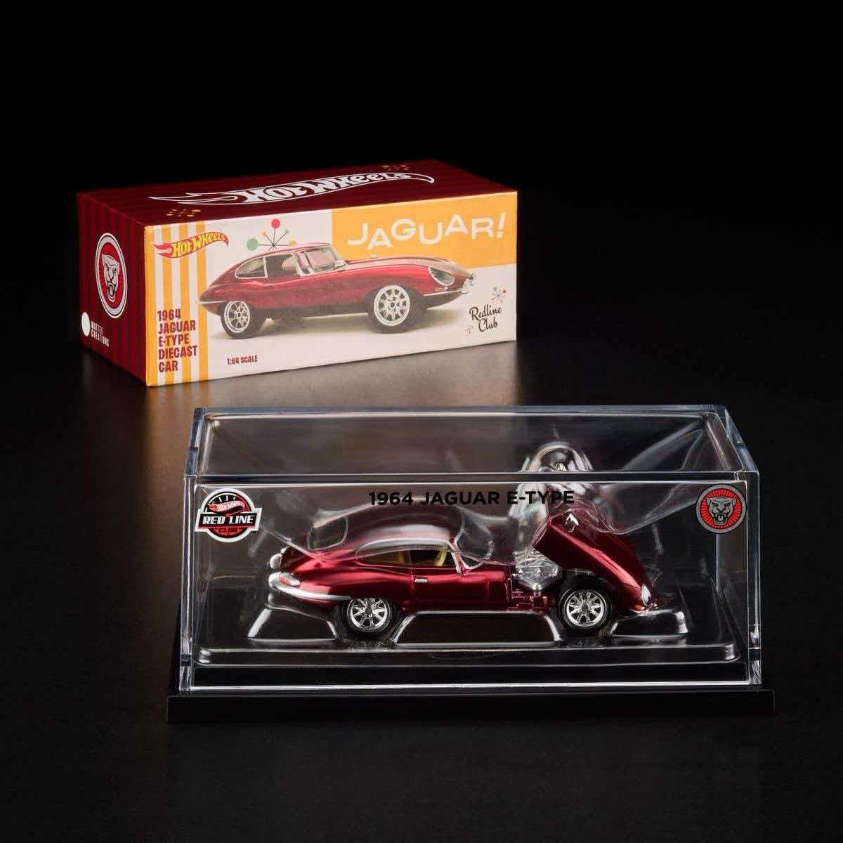 风火轮 Hot Wheels RLC 1964 Jaguar E-Type捷豹电镀红色合金车模图片