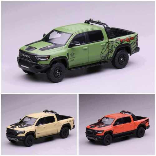 596 modle 1:64 道奇霸王龙皮卡车 美系肌肉车合金模型模型收藏品
