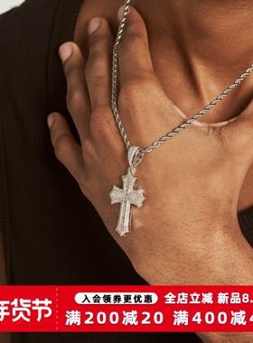 KREAM 满钻十字项链男嘻哈女同款
