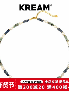 KREAM 蓝东陵 天山蓝 淡水珍珠 串珠项链男女同款嘻哈锁骨链