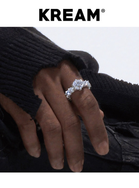 KREAM ICE RING满钻戒指嘻哈原创设计男女同款情侣款潮流百搭个性