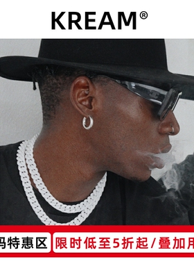 【潮WOO专属】KREAM 白色古巴项链男嘻哈女同款white cuban chain