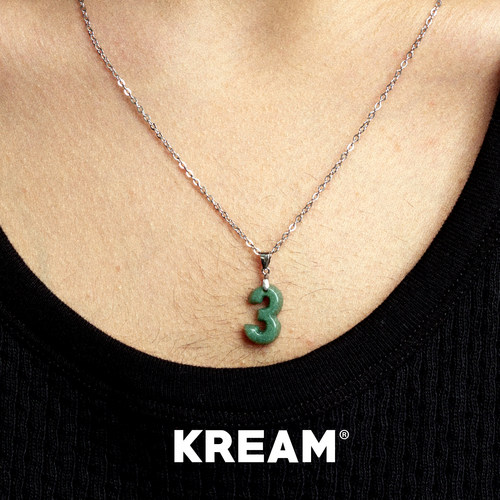 KREAM 翡翠数字3项链男嘻哈女欧美潮流