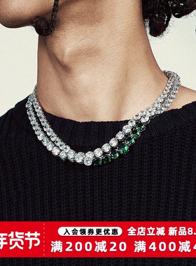 KREAM 锆石大小渐变网球项链男嘻哈女同款