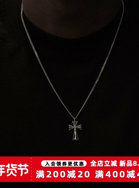 KREAM S925 CROSS PENDANT 纯银镶嵌锆石十字形项链男女同款嘻哈