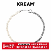 KREAM 原创 天然珍珠拼接链条男嘻哈锁骨项链女毛衣链