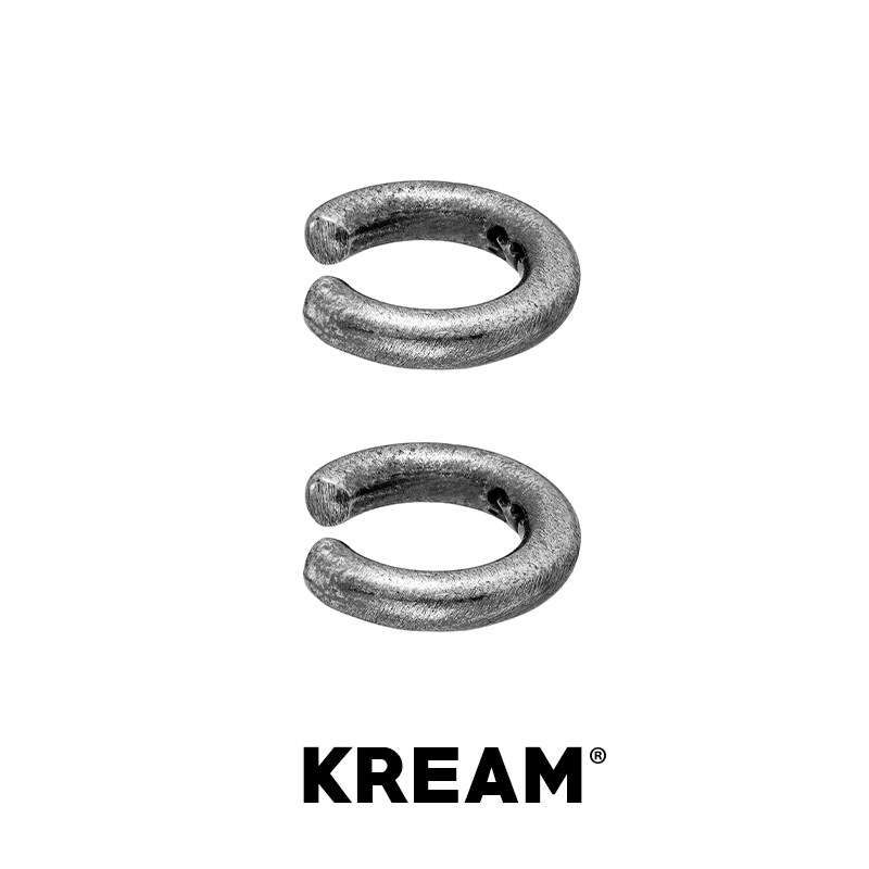 KREAM 纯银 复古做旧耳骨夹男女无耳洞耳环简约小众设计个性复古