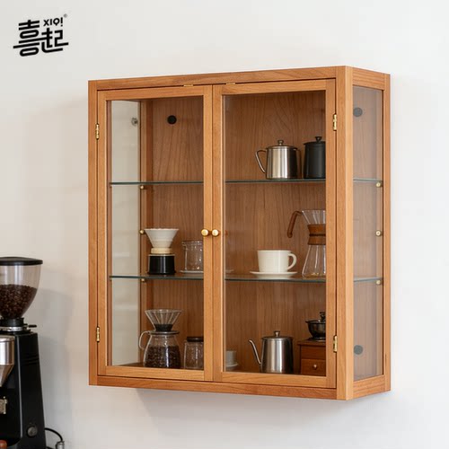 喜起壁面实木收纳展示柜