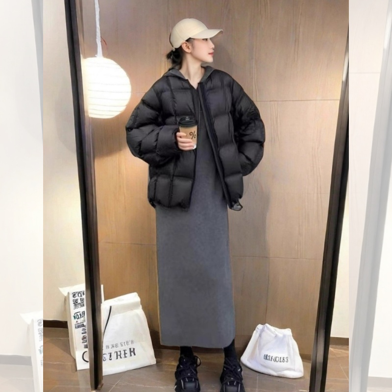 泡芙轻柔郭幂幂同款面包服羽绒服