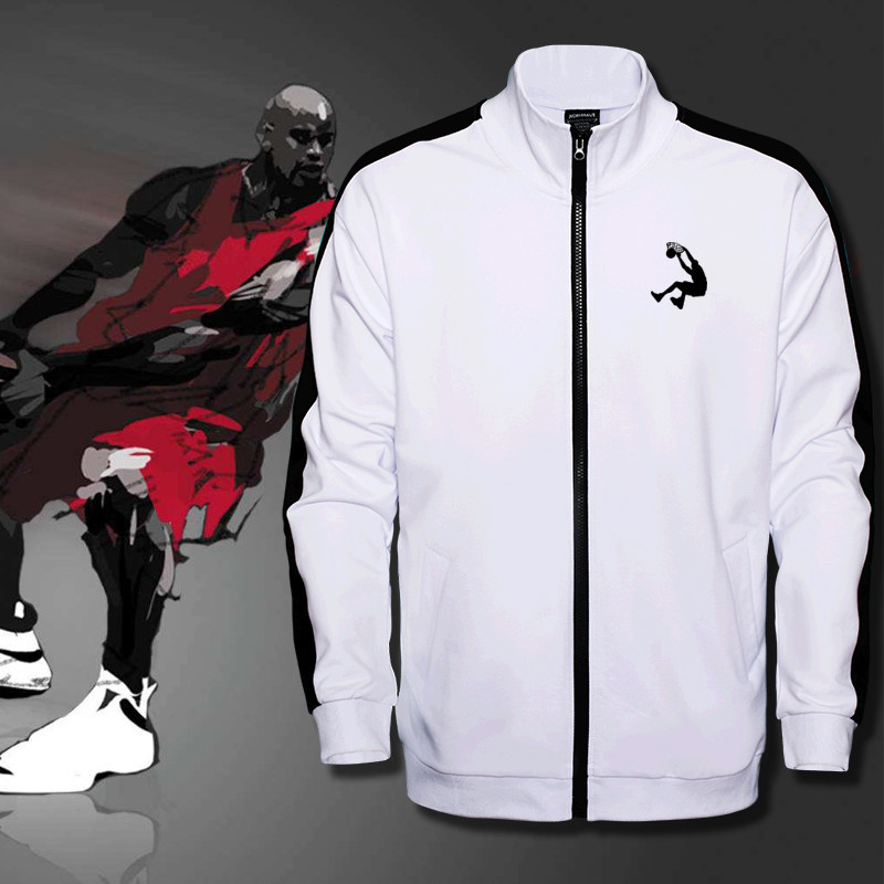 湖人奥尼尔立领拼接健身运动卫衣