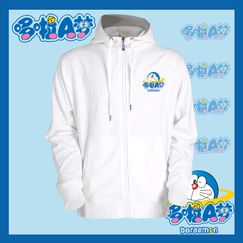 连帽开衫卫衣哆啦A梦太阳花