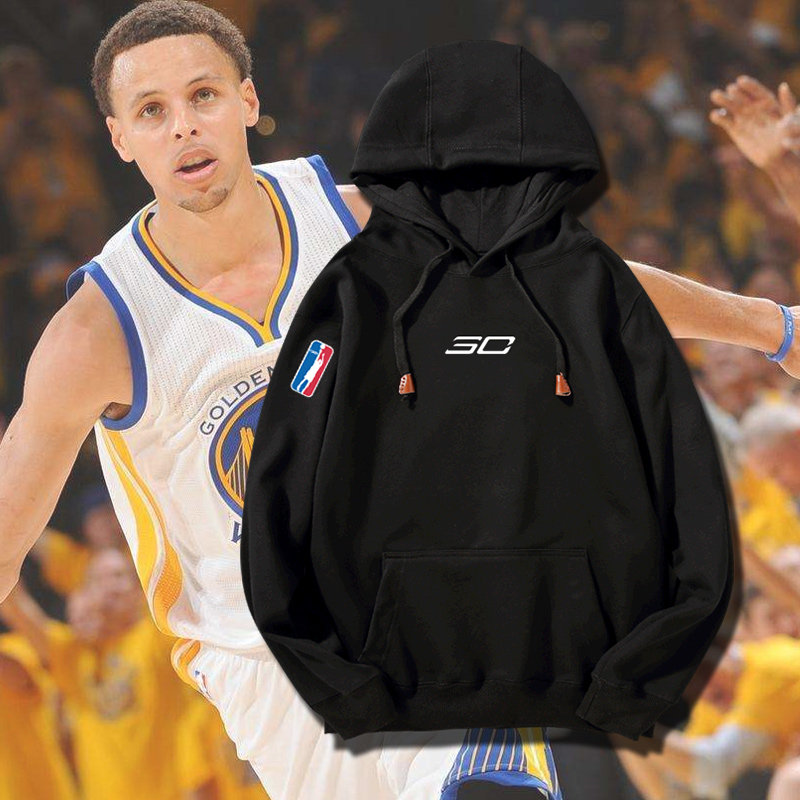 金州勇士库里curry男篮球休闲运动训练春秋外套套头连帽带帽卫衣