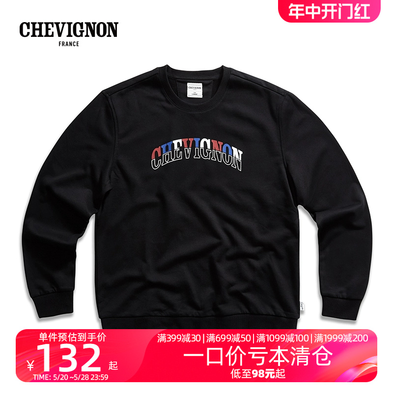 [2021秋冬新品]法国CHEVIGNON尚飞扬 大LOGO文化衫圆领套