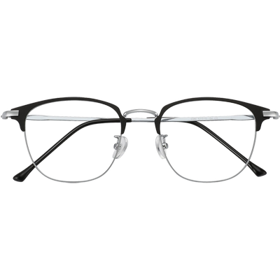 彭冠英同款半框近视眼镜男士网上专业有度数可配商务款纯钛眼睛架