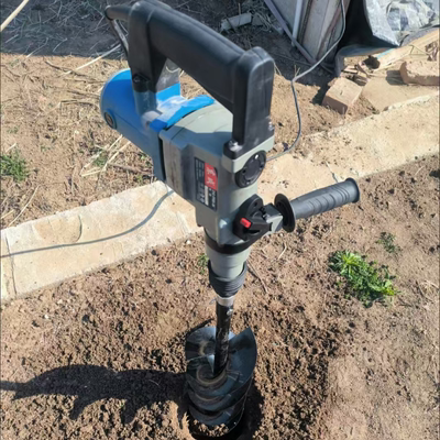 电锤打洞神器钻硬土挖坑栽树大棚插管农用土地电动钻孔机工具钻头