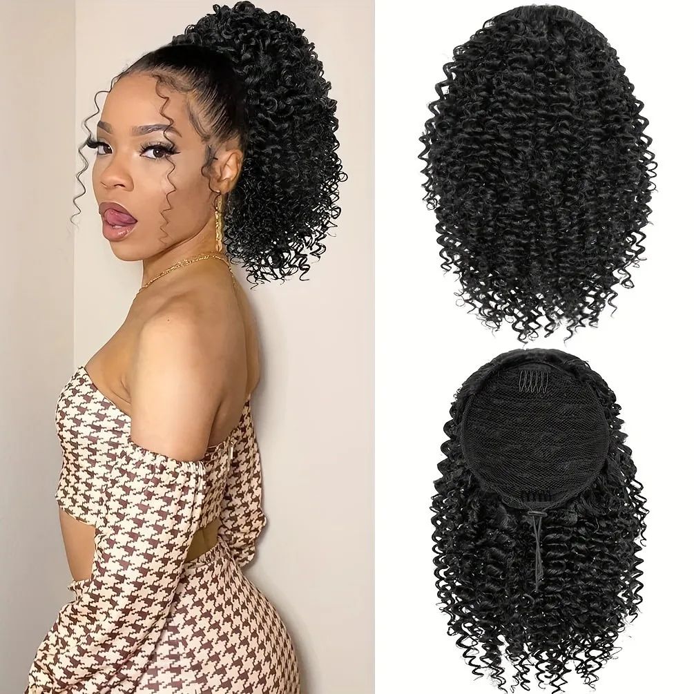 10 Inch Women's Short Elegant African Curly Synthetic Ponyta