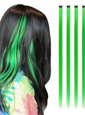 Synthetic 5PCS Colorful Hair Extensions Party Highlights Col