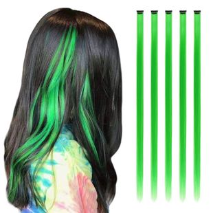 Synthetic 5PCS Colorful Hair Extensions Party Highlights Col