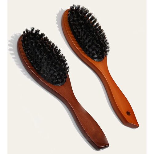 New Arrival Hair Brush Wood Handle Boar Bristle Beard Comb S