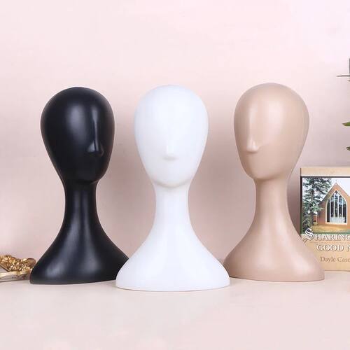 Pro Female Plastic Abstract Mannequin Manikin Head Model Wig