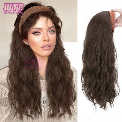 Synthetic Headband Wig Natural Seamless Clip in Hair Extensi