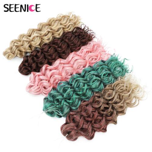 18 24“Synthetic Deep Wavy Twist Crochet Hair Afro Curls Wat