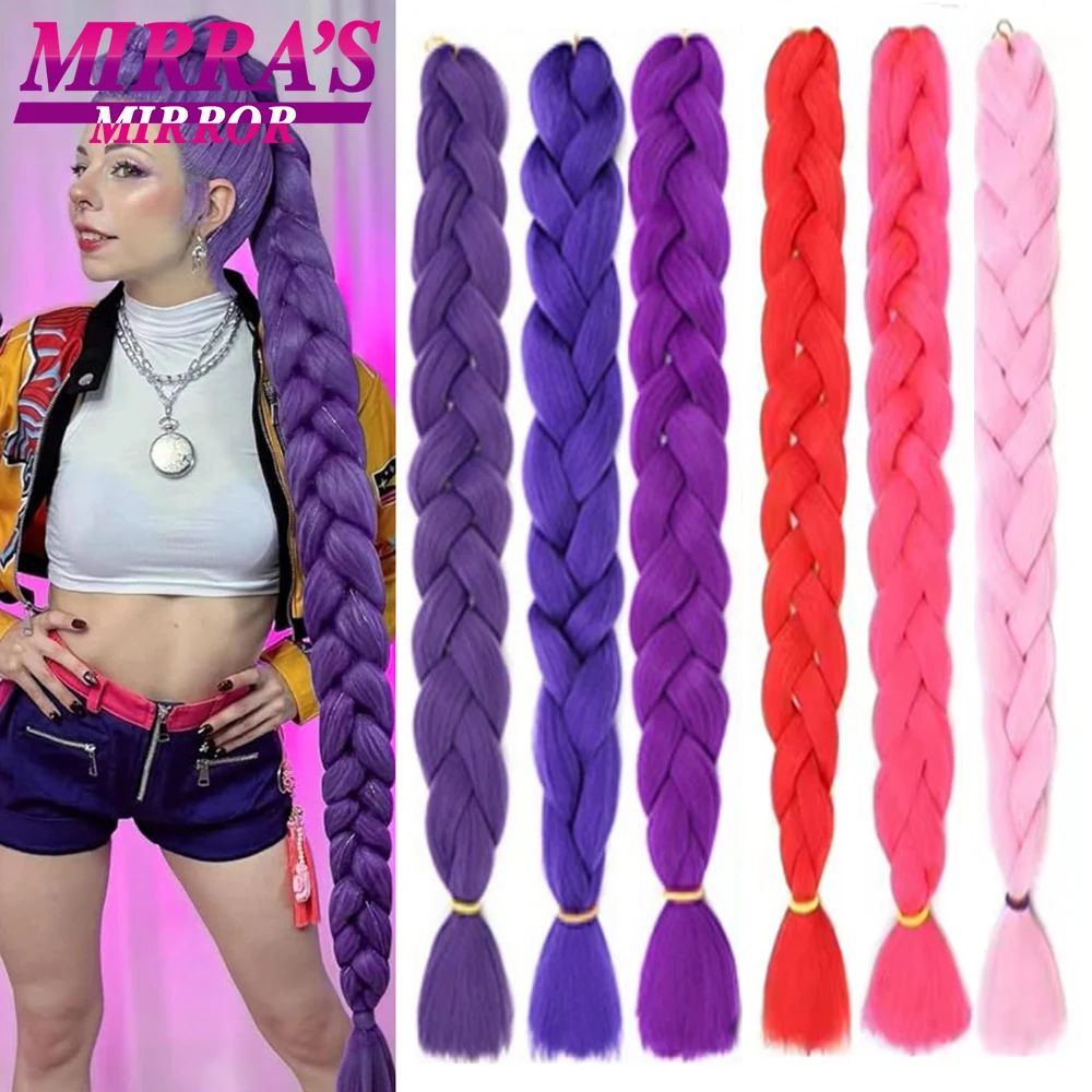 41 Inch Long Jumbo Braiding Hair Purple Synthetic Braids Hai