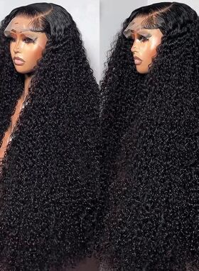 40 42 Inch Deep Wave Frontal Wig Full13x4 13x6 HD Lace Front