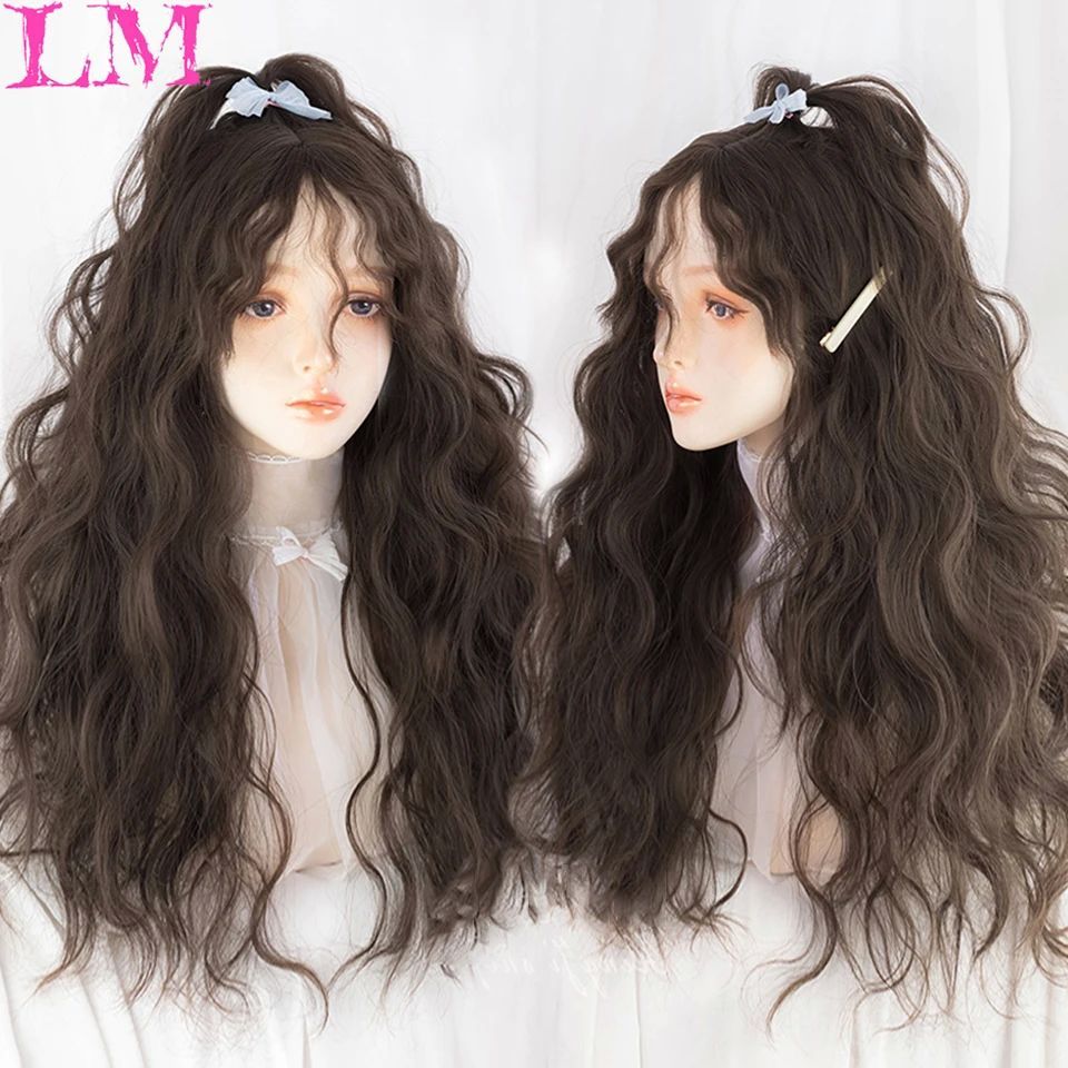 LM Synthetic Wigs for Black Women Natural Hairline Synthetic