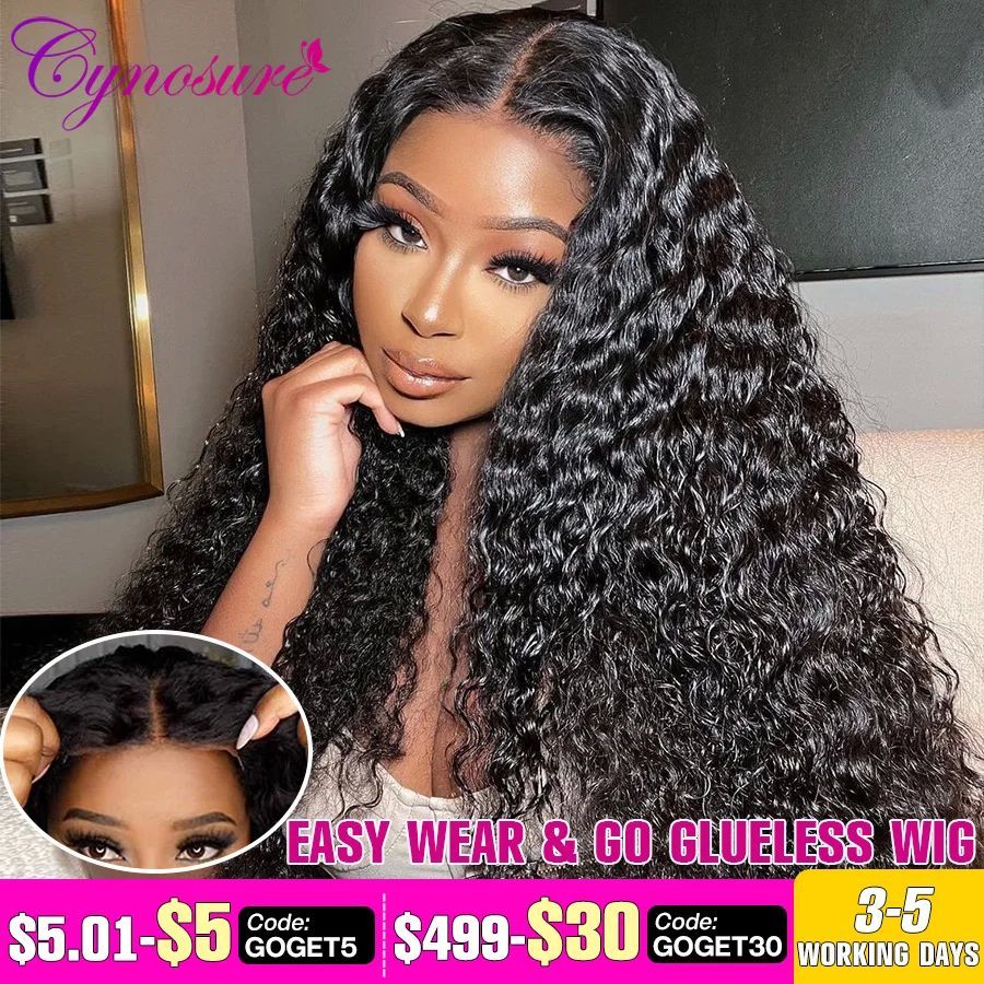 Cynosure Hair HD Lace Frontal Wig Pre Cut Glueless Wig Human