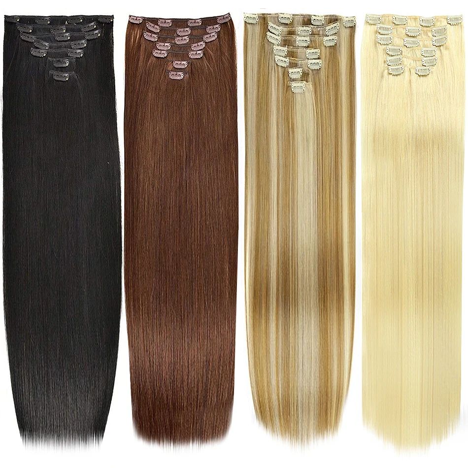 Straight Clip In Hair Extension Human Hair Full Head vietnam