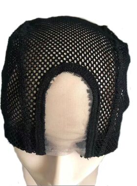 1PC Big Hole Mesh Dome Wig Cap Hair Nets Large Hole Black Do
