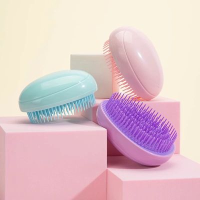 Mini Detangling Hair Brush Egg Round Shape Hair Brushes Anti
