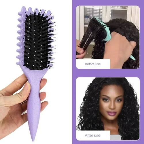Women's Hair Comb Hollow Shaped Curly Hair Comb Multi Functi