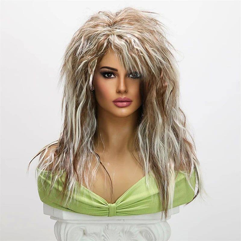 HAIRJOY 24-inch Synthetic Hair Wig for Women  70S 80S Long C