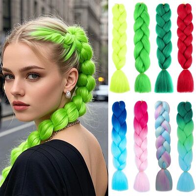 Synthetic Ombre Braiding Hair 24Inch 1Pack Pre Stretched Box