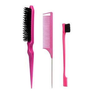 3pcs Hair Styling Comb Set Teasing Hair Brush Triple Teasing