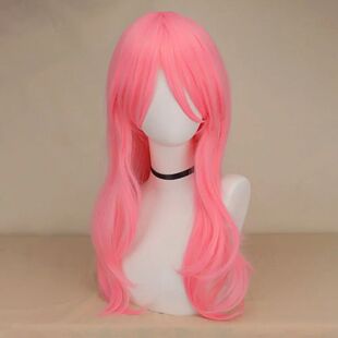 Anime Fluttershy Cosplay Synthetic Wig Long Curly Wave Hair
