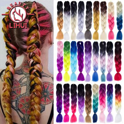 24 Inches Synthetic Braiding Hair Jumbo BraidOmbre Jumbo Hai