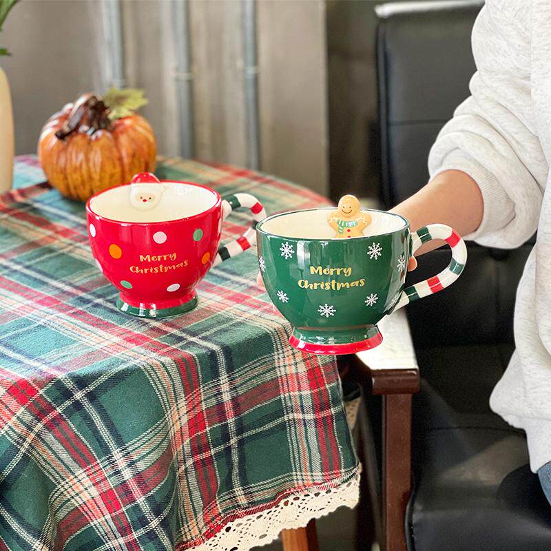 高颜值圣诞大容量陶瓷马克杯家用咖啡杯情侣对杯喝水杯礼物伴手礼