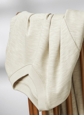 310g重磅日式竹节棉t恤男女休闲落肩圆领宽松肌理感透气上衣短袖