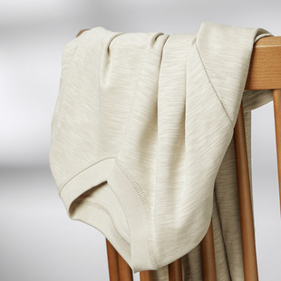 310g重磅日式竹节棉t恤男女休闲落肩圆领宽松肌理感透气上衣短袖