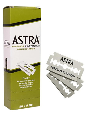 ASTRA俄罗斯绿A白金刃口双面刀片不锈钢双面刀片手动剃须刀刮脸刀