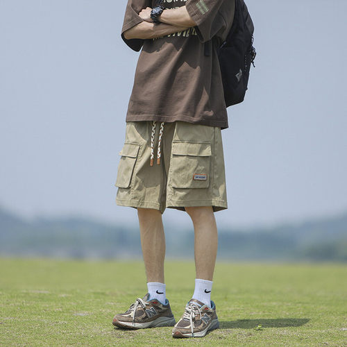 夏季美式复古工装短裤男多口袋设计感潮牌休闲裤子-A881TP38控58