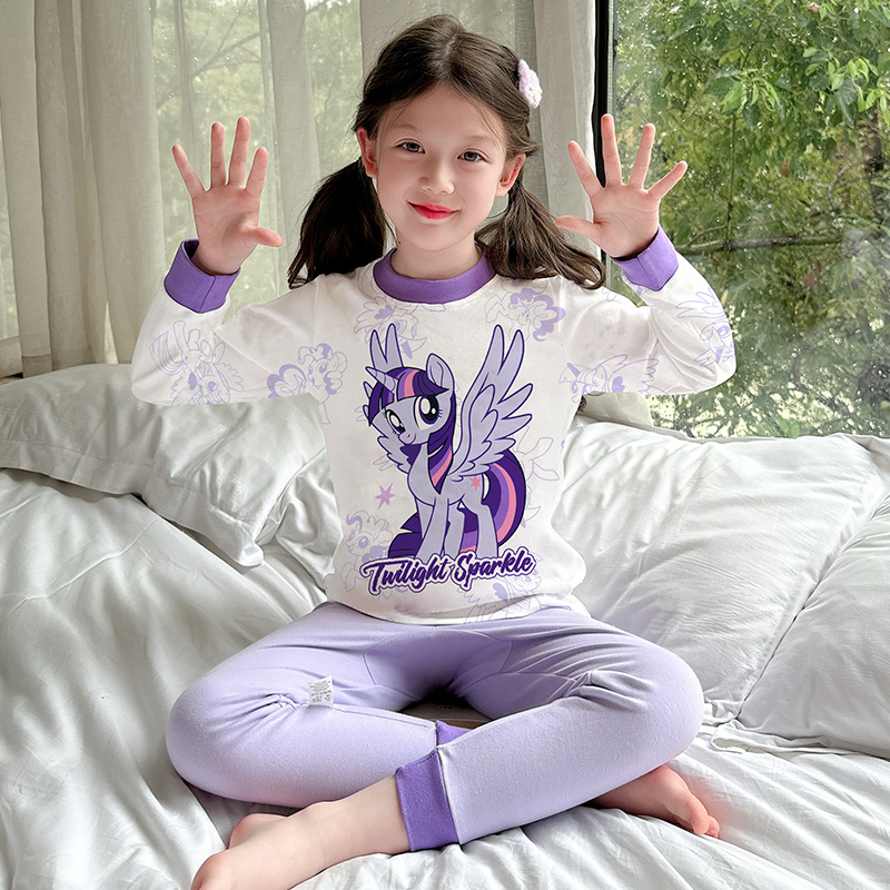 女童纯棉秋衣秋裤冬2025新款女孩冬季保暖内衣套装儿童棉毛衫睡衣