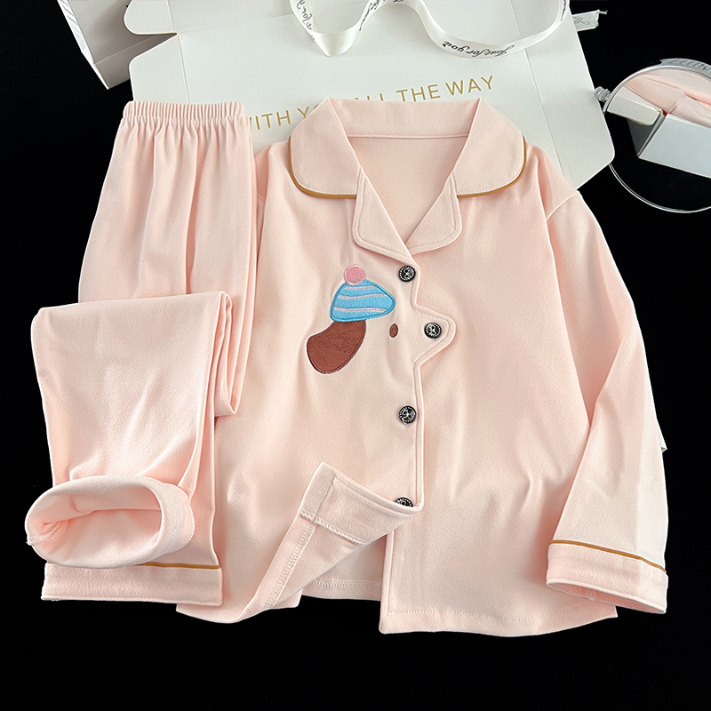 女童睡衣2025秋冬季保暖德绒长袖卡通小女孩中大童儿童家居服套装